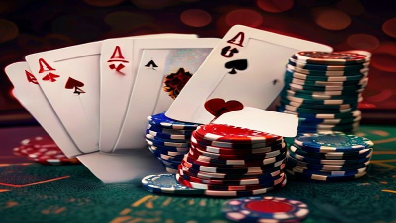 Minh họa game bài poker trực tuyến